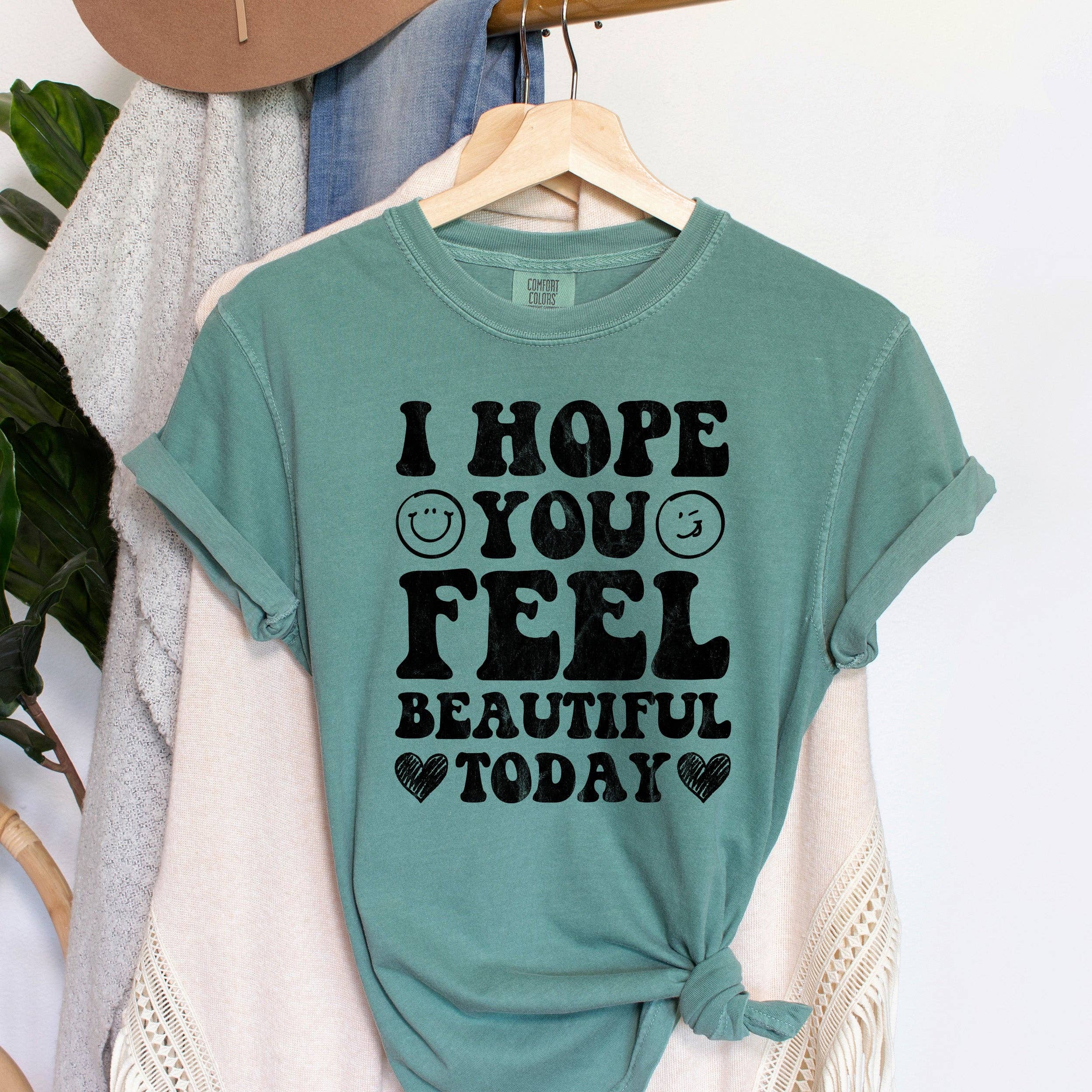 I Hope You Feel Beautiful Today Bk - Adult & Kids T-Shirts, Sweatshirts & Hoodies apparel design preview 1