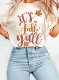 It's Fall Y'all Graphic - Adult & Kids T-Shirts, Sweatshirts & Hoodies apparel design preview 1