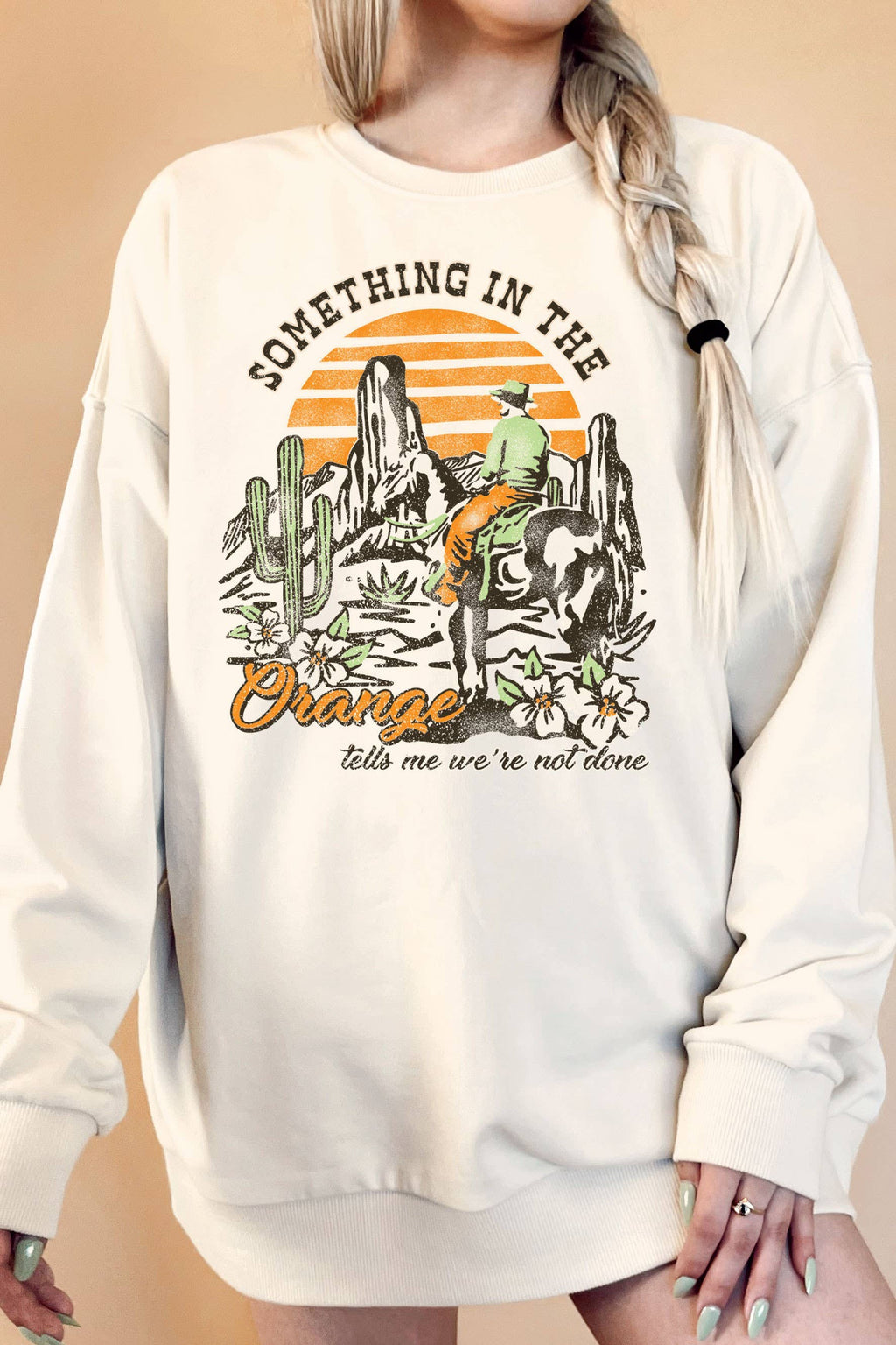 Something in the Orange Cowboy Oversize Terry - Adult & Kids T-Shirts, Sweatshirts & Hoodies apparel design preview 1