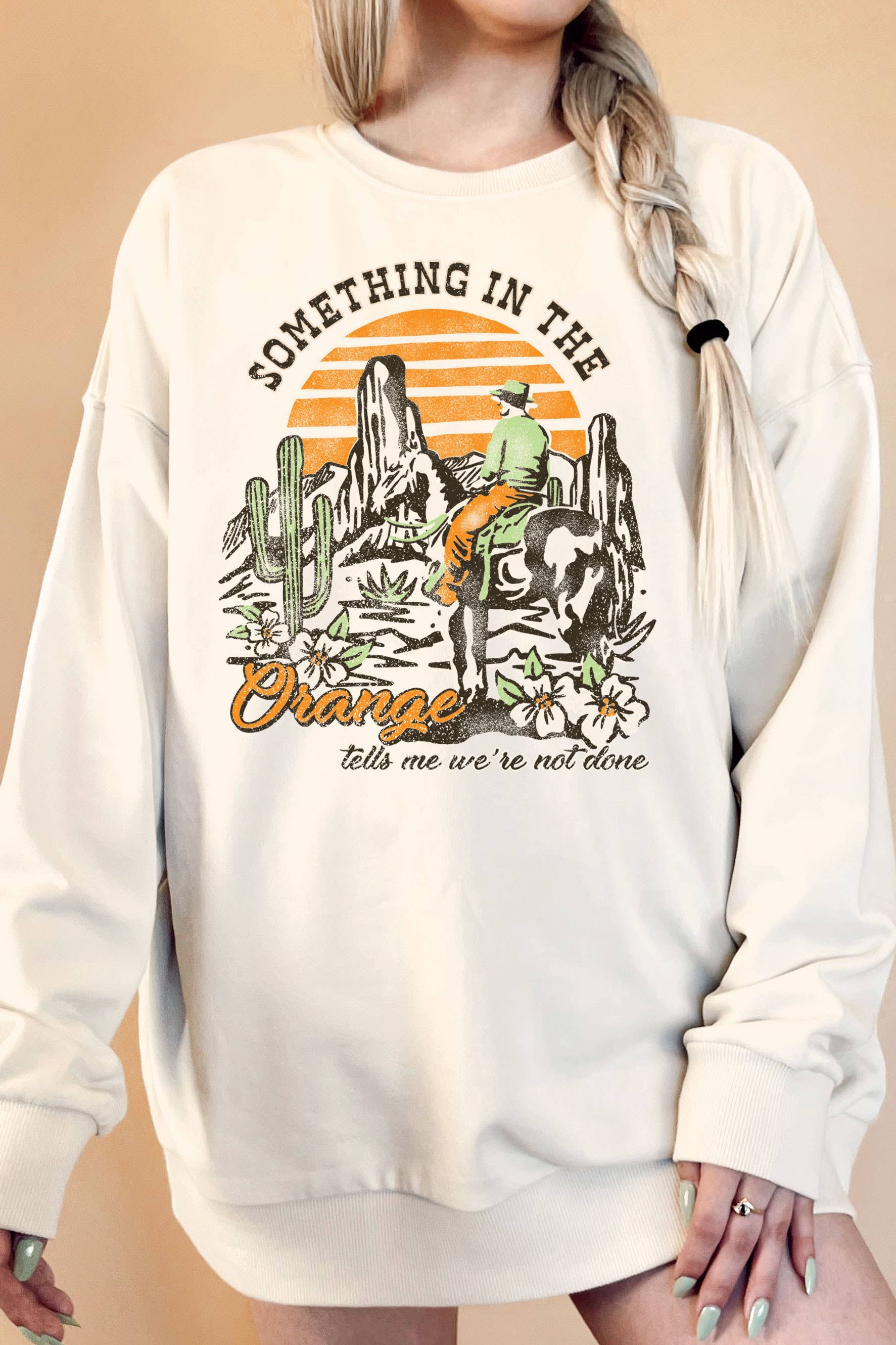 Something in the Orange Cowboy Oversize Terry - Adult & Kids T-Shirts, Sweatshirts & Hoodies apparel design preview 1