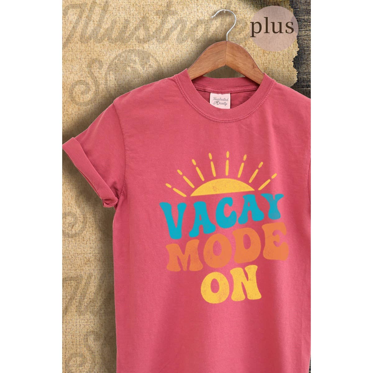 Vacay Mode On Vintage Graphic Plus - Adult & Kids T-Shirts, Sweatshirts & Hoodies apparel design preview 1