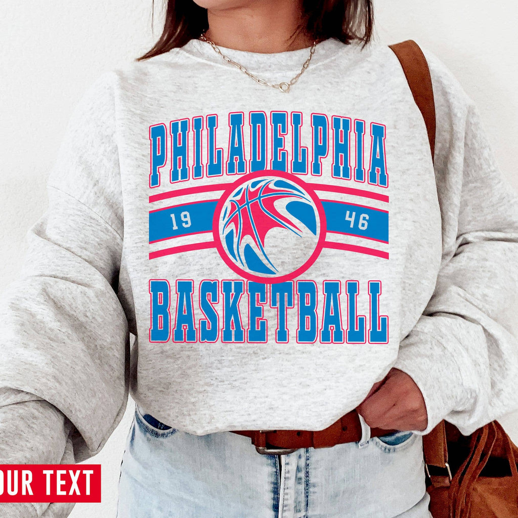 Vintage Philadelphia Basketball Fan Retro 76er - Adult & Kids T-Shirts, Sweatshirts & Hoodies apparel design preview 1