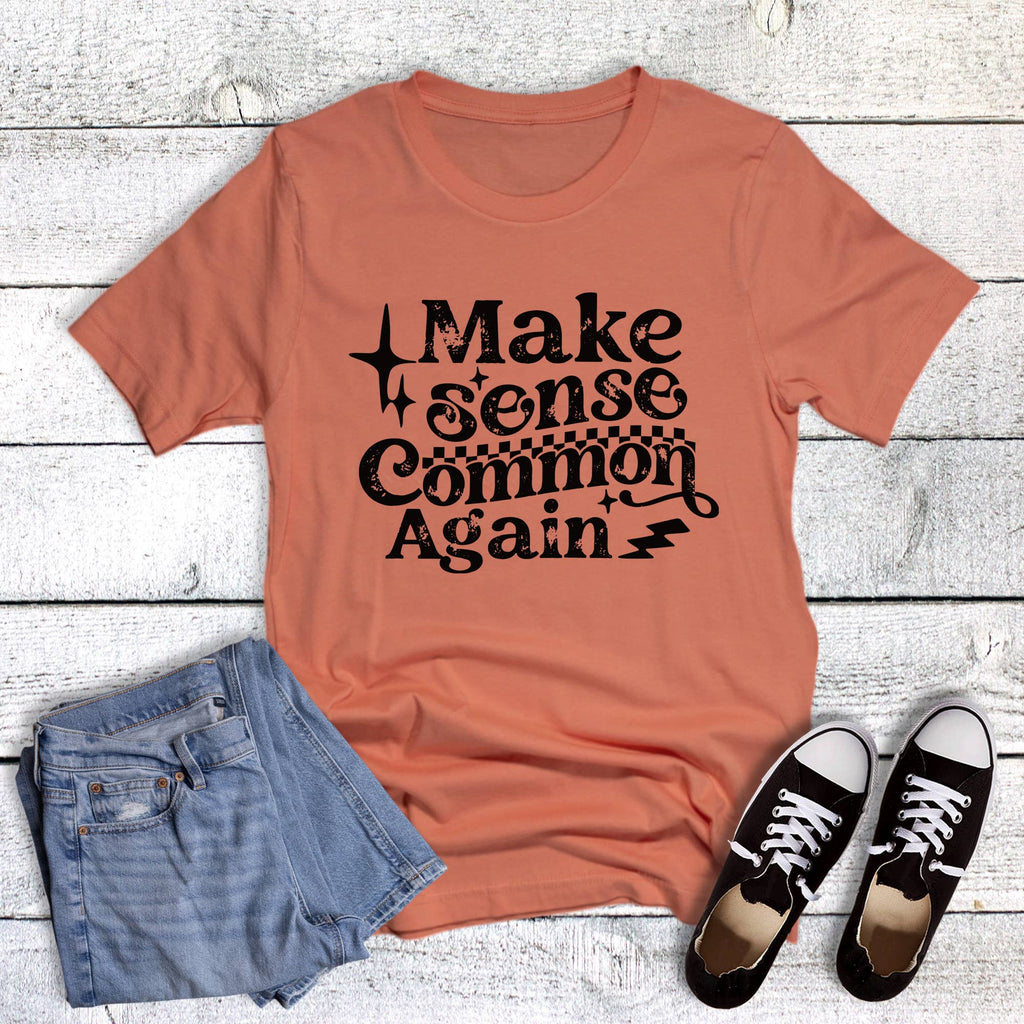 Funny Make Sense Common Again Graphic - Adult & Kids T-Shirts, Sweatshirts & Hoodies apparel design preview 1