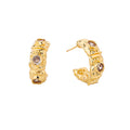 14K Gold-Dipped Cz Textured Post Earring - Adult & Kids T-Shirts, Sweatshirts & Hoodies apparel design preview 1