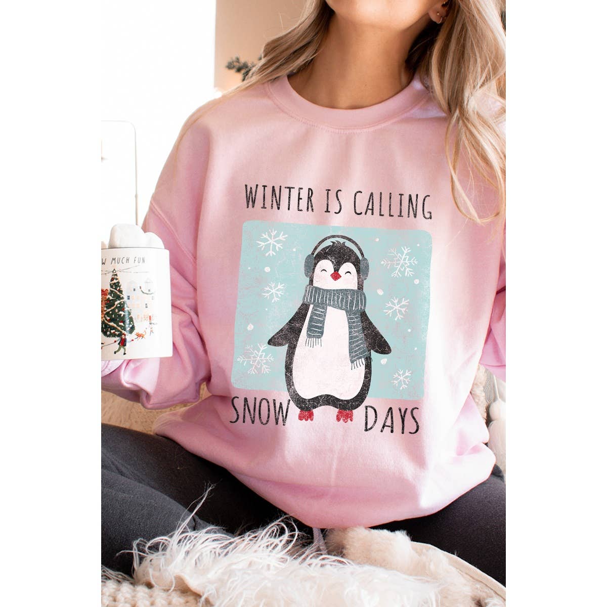 Winter Is Calling Vintage Graphic - Adult & Kids T-Shirts, Sweatshirts & Hoodies apparel design preview 1