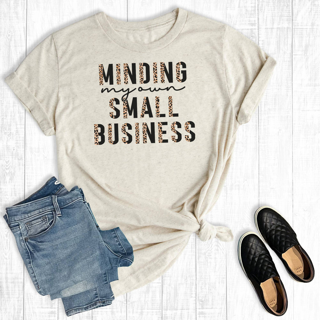 Leopard Minding My Own Small Business - Adult & Kids T-Shirts, Sweatshirts & Hoodies apparel design preview 1