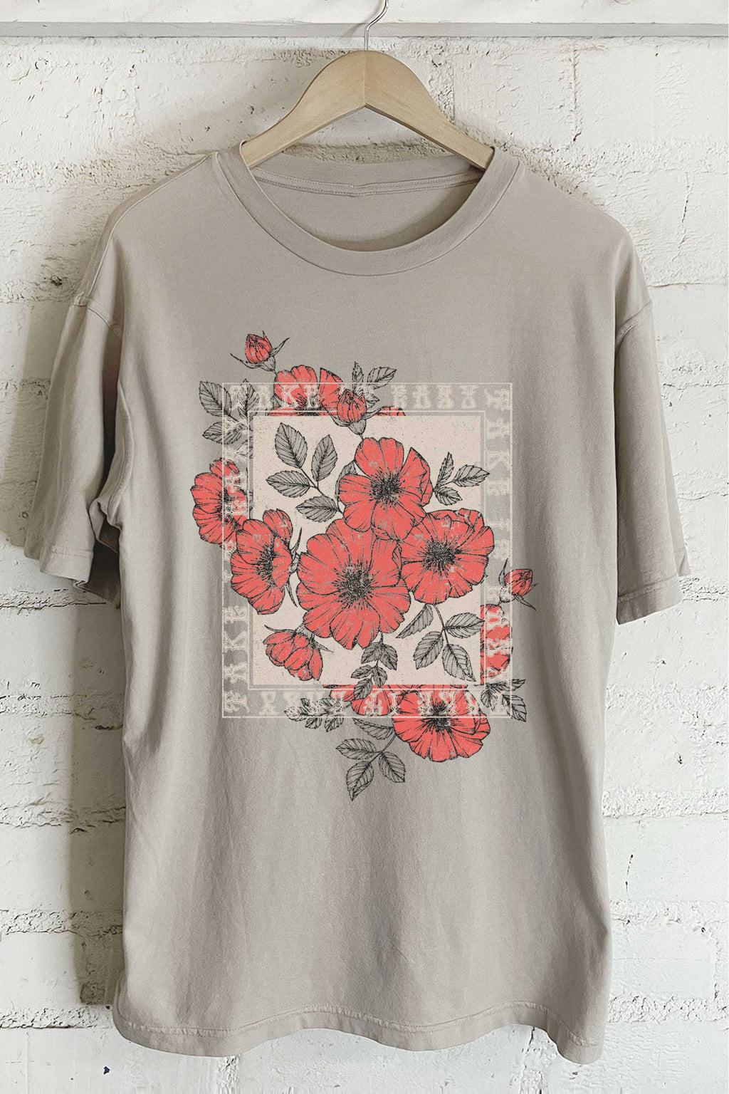 Take It Easy Vintage Flower Graphic Oversized - Adult & Kids T-Shirts, Sweatshirts & Hoodies apparel design preview 1