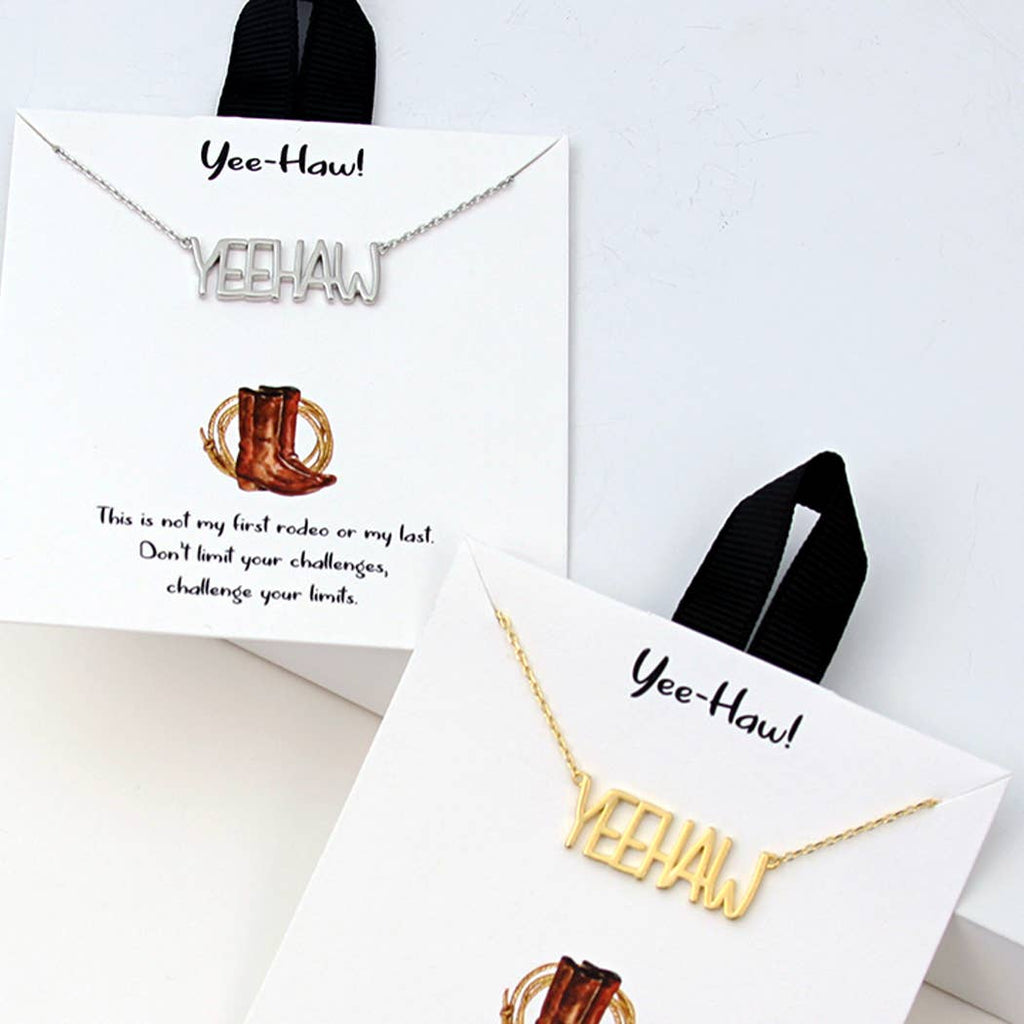 Yeehaw Word Pendant Necklace - Adult & Kids T-Shirts, Sweatshirts & Hoodies apparel design preview 1