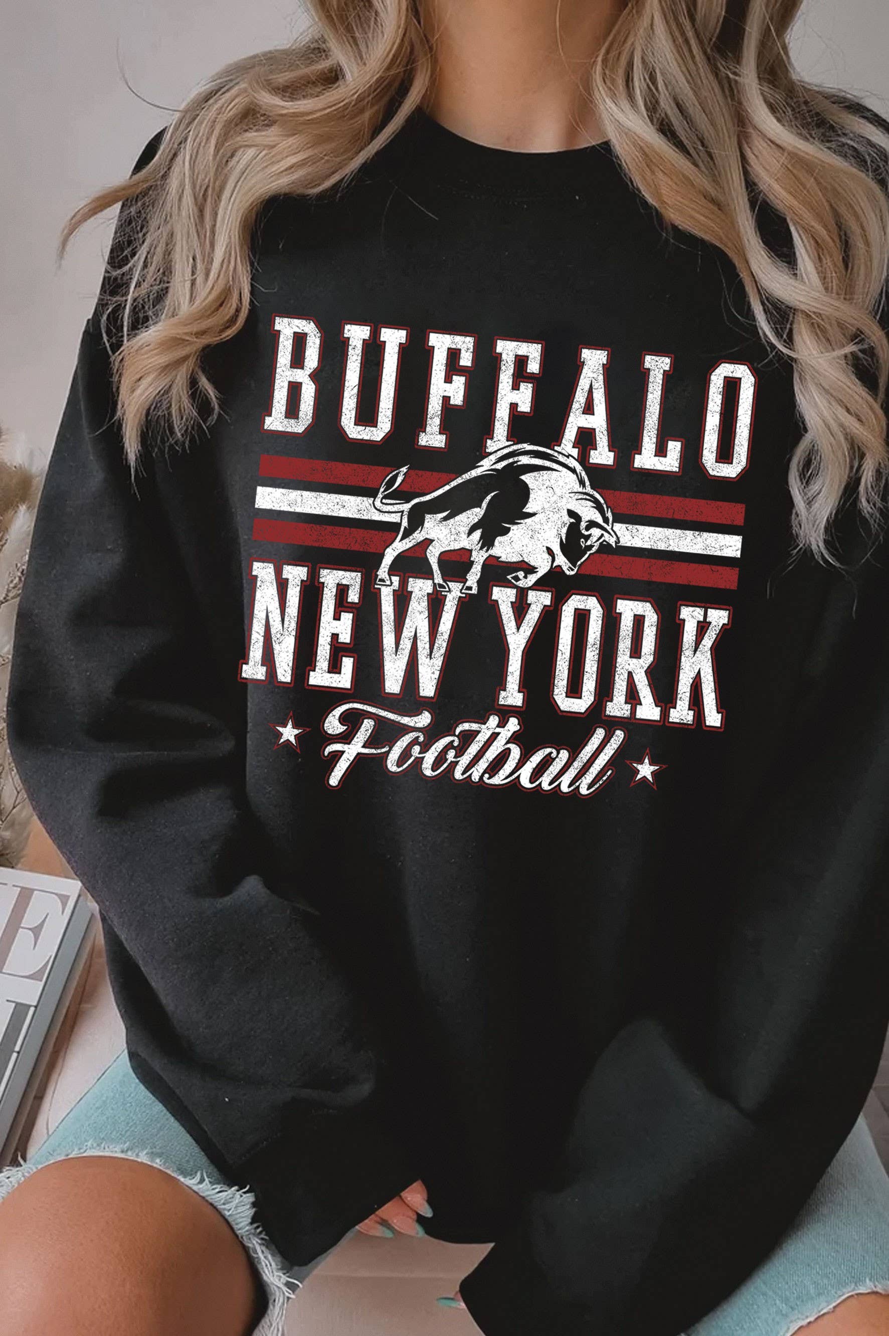 Buffalo New York Graphic Brushed - Adult & Kids T-Shirts, Sweatshirts & Hoodies apparel design preview 1