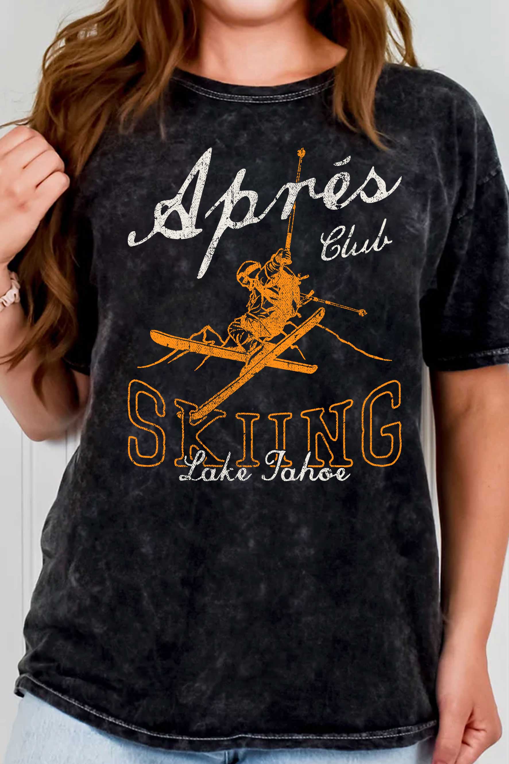 Apres Club Skiing Lake Tahoe Puff Mineral Graphic - Adult & Kids T-Shirts, Sweatshirts & Hoodies apparel design preview 1