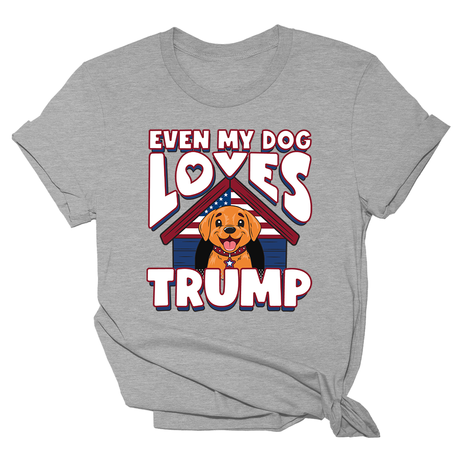 Even My Dog Loves Trump Doghouse Womens 1961 - Adult & Kids T-Shirts, Sweatshirts & Hoodies apparel design preview 1