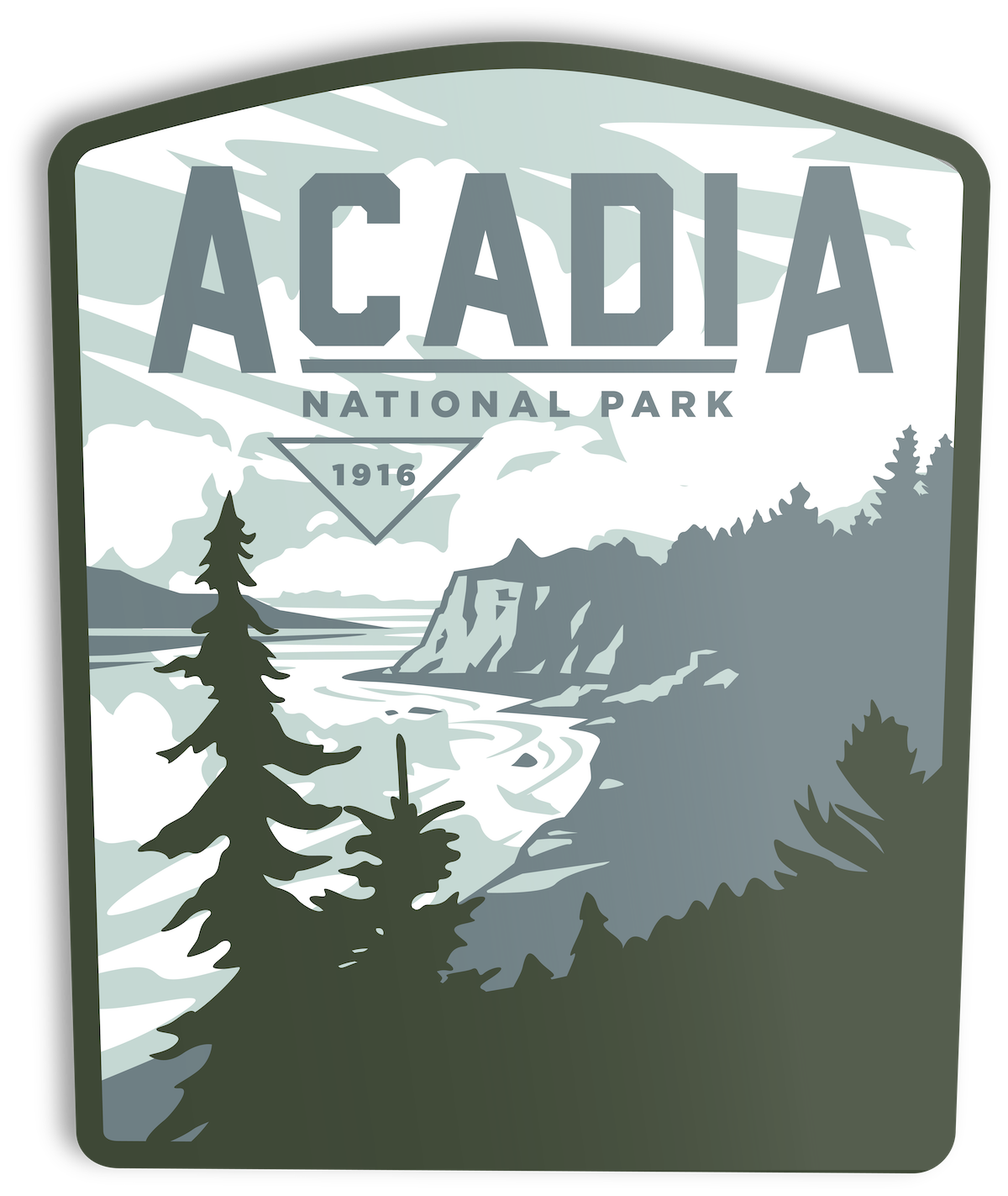 Acadia National Park Sticker - Adult & Kids T-Shirts, Sweatshirts & Hoodies apparel design preview 1