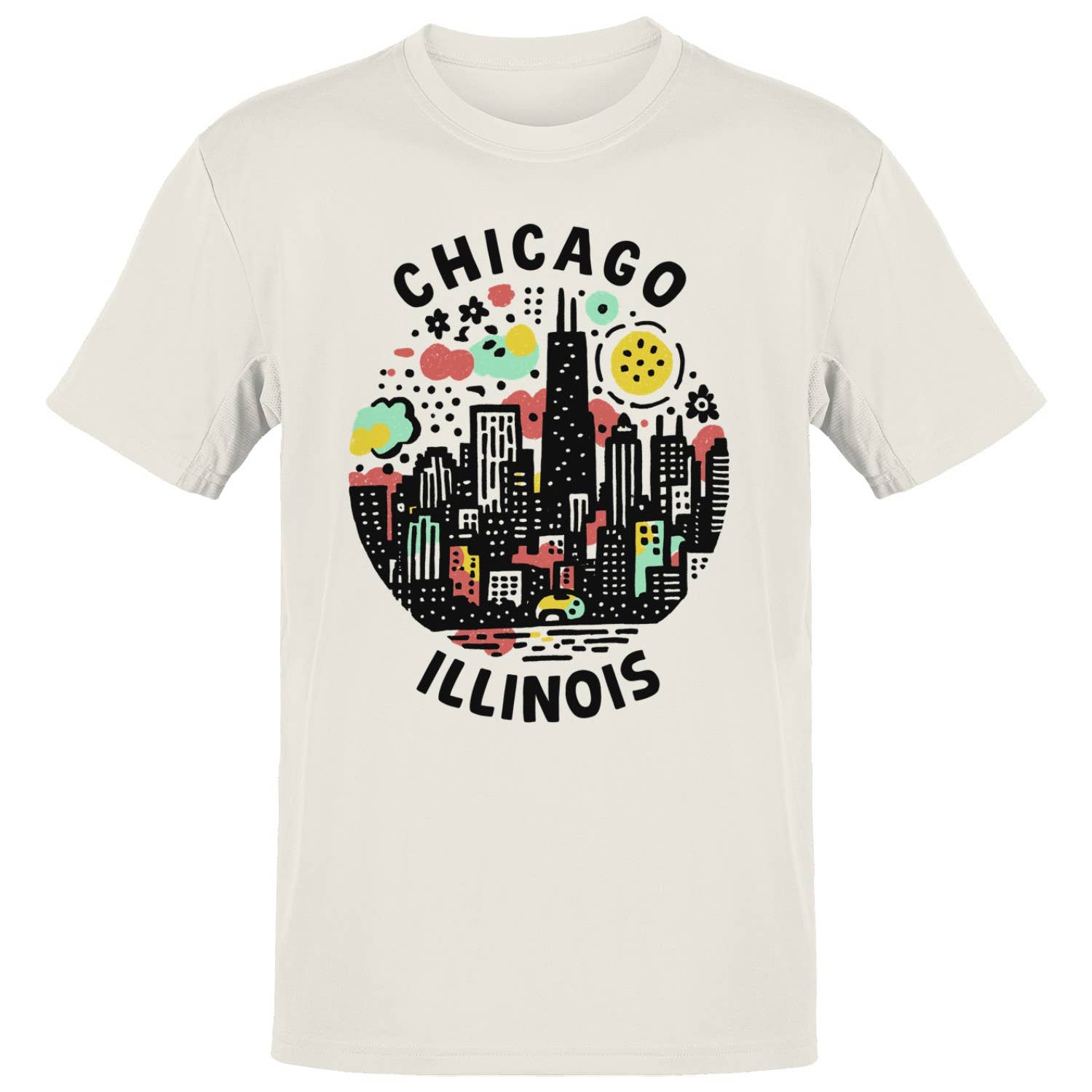 Chicago Illinois Skyline Art Men's - Adult & Kids T-Shirts, Sweatshirts & Hoodies apparel design preview 1