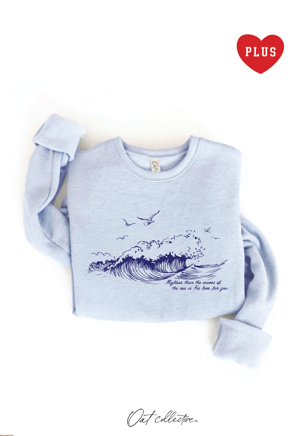 Mightier Than the Waves Plus Graphic - Adult & Kids T-Shirts, Sweatshirts & Hoodies apparel design preview 1