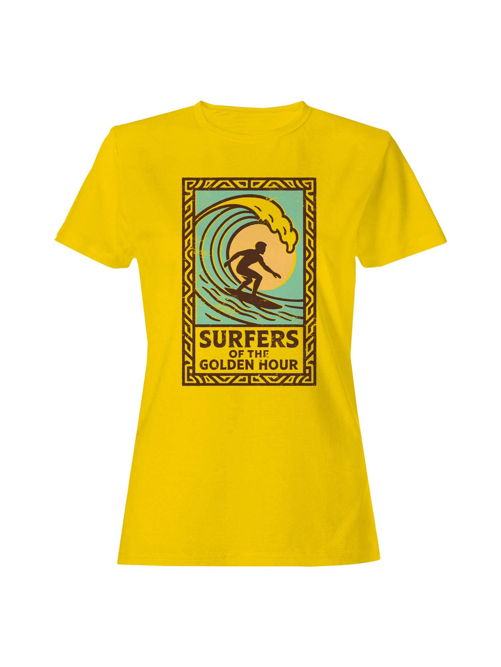 Surfing the Golden Hour Women's - Adult & Kids T-Shirts, Sweatshirts & Hoodies apparel design preview 1