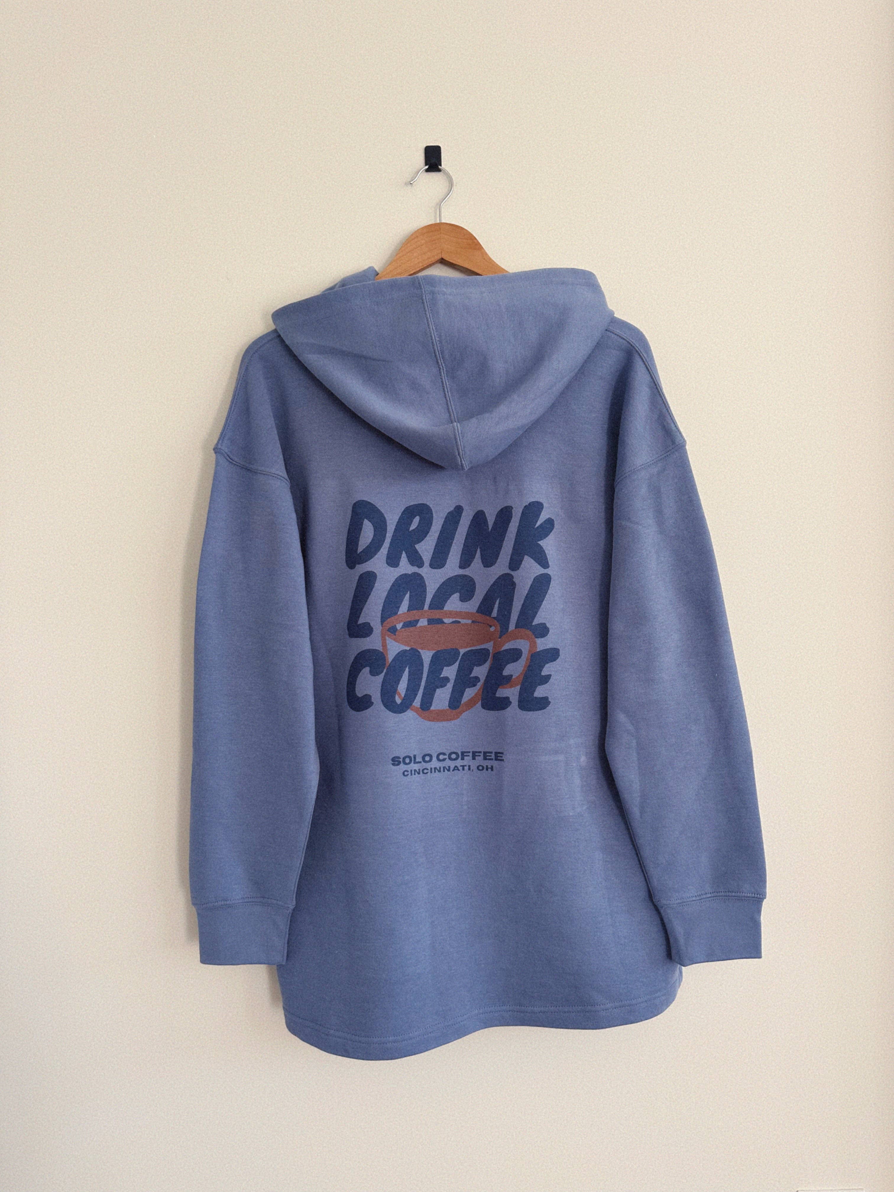 Drink Local Coffee Dusk (Full Length) - Adult & Kids T-Shirts, Sweatshirts & Hoodies apparel design preview 1