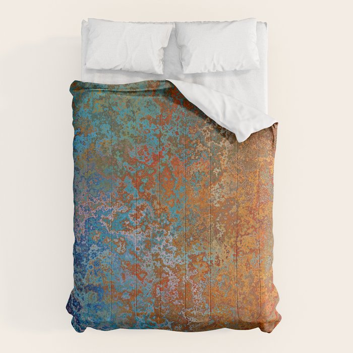 Vintage Rust, Copper and Blue Comforter Gallery Image - Adult & Kids T-Shirts, Sweatshirts & Hoodies apparel design preview 1