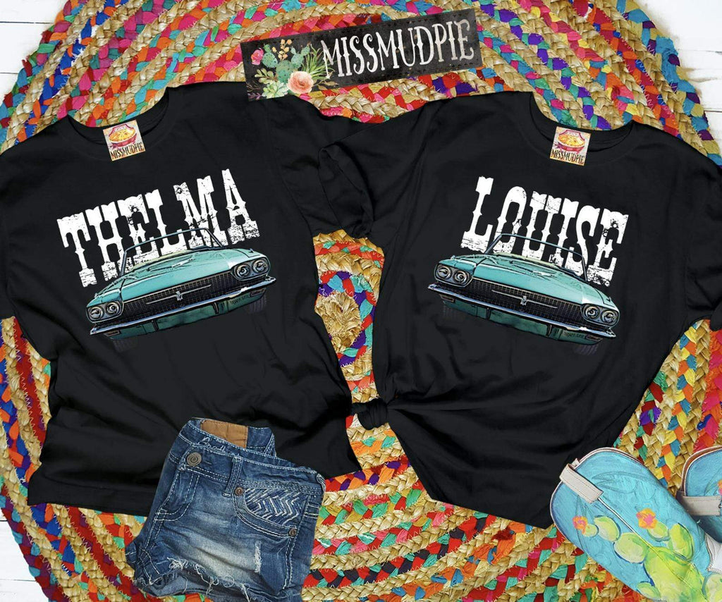 Thelma Louise Available in Black or White - Adult & Kids T-Shirts, Sweatshirts & Hoodies apparel design preview 1