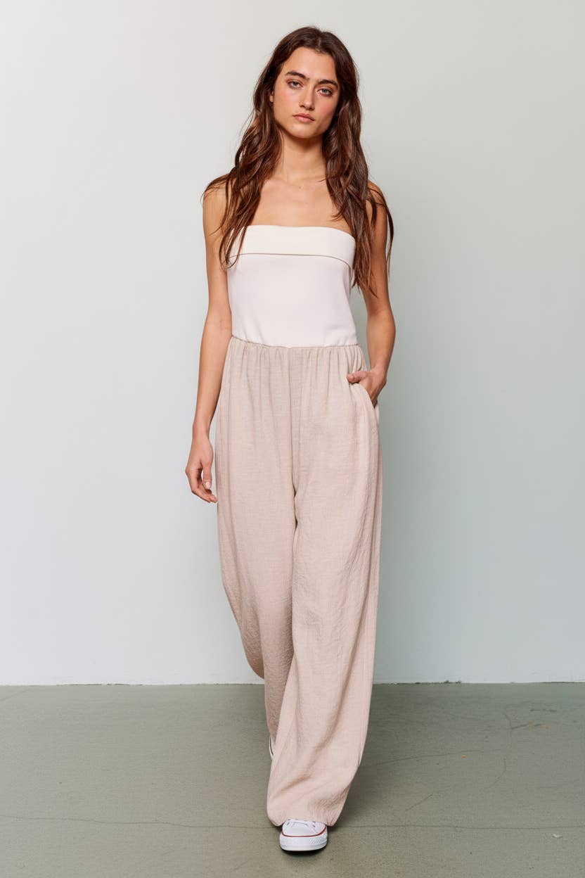 R5654 Wide Leg Scuba Tube Top Color-Block Jumpsuit - Adult & Kids T-Shirts, Sweatshirts & Hoodies apparel design preview 1