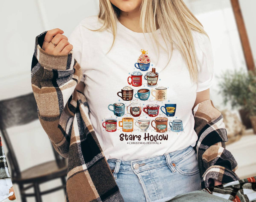 Star Hollow Coffee Christmas Tree Gilmore Inspired - Adult & Kids T-Shirts, Sweatshirts & Hoodies apparel design preview 1