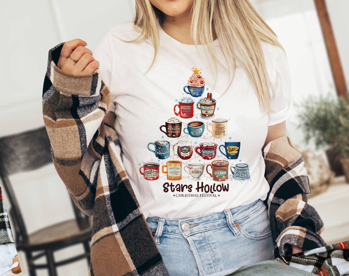 Star Hollow Coffee Christmas Tree Gilmore Inspired - Adult & Kids T-Shirts, Sweatshirts & Hoodies apparel design preview 1