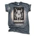 Taurus Tarot Bleached Zodiac - Adult & Kids T-Shirts, Sweatshirts & Hoodies apparel design preview 1