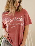 Arkansas Razorbacks Est. Bows Cardinal Comfort Colors - Adult & Kids T-Shirts, Sweatshirts & Hoodies apparel design preview 1