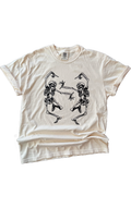 Skeleton Dance Battle Halloween (Whiteout Edition) - Adult & Kids T-Shirts, Sweatshirts & Hoodies apparel design preview 1