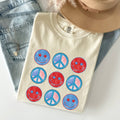 Retro Patriotic Smiley, Flag, America Peace - Adult & Kids T-Shirts, Sweatshirts & Hoodies apparel design preview 1