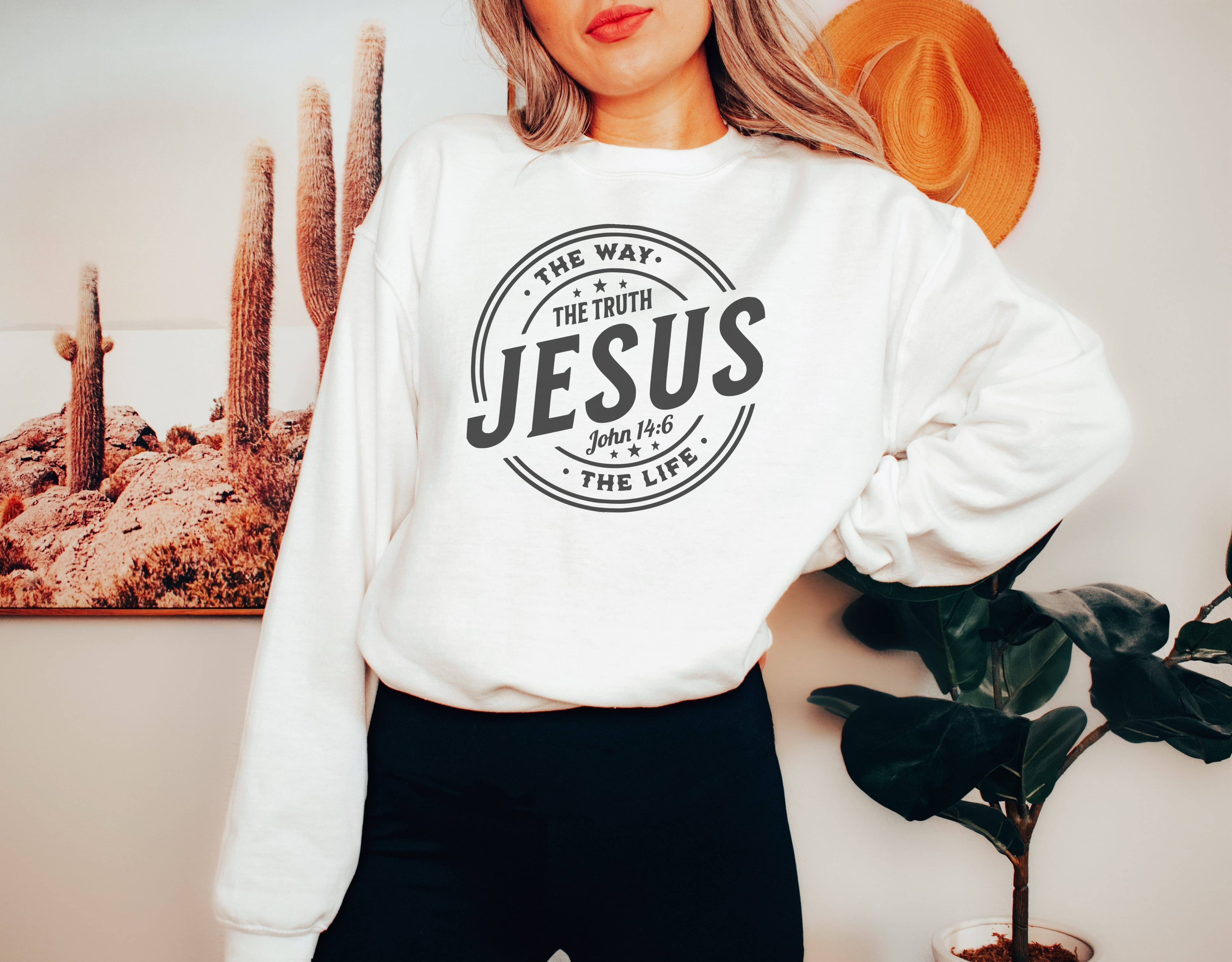 The Way Truth Life Crew Neck - Adult & Kids T-Shirts, Sweatshirts & Hoodies apparel design preview 1