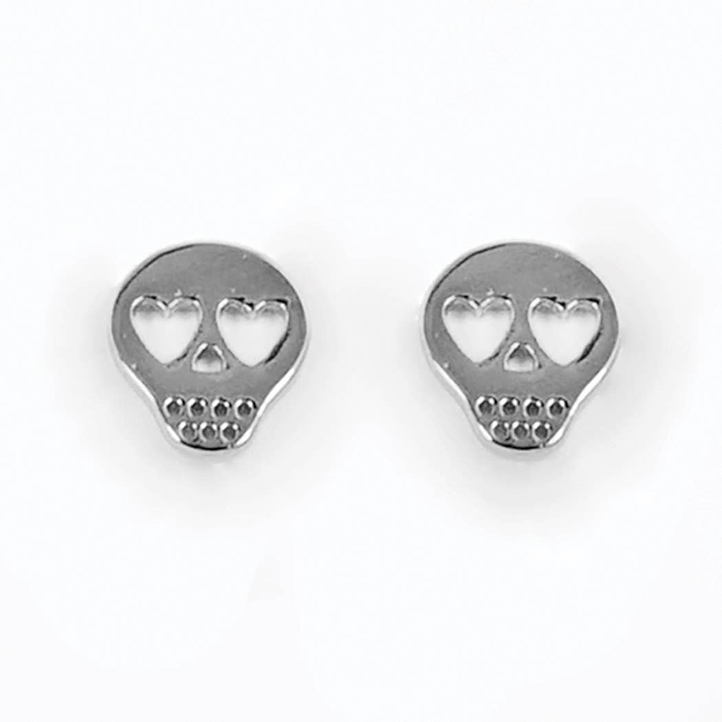 Gold-Dipped Brass Skull Earrings - Adult & Kids T-Shirts, Sweatshirts & Hoodies apparel design preview 1