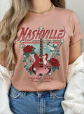 Nashville Rose Music City Graphic - Adult & Kids T-Shirts, Sweatshirts & Hoodies apparel design preview 1