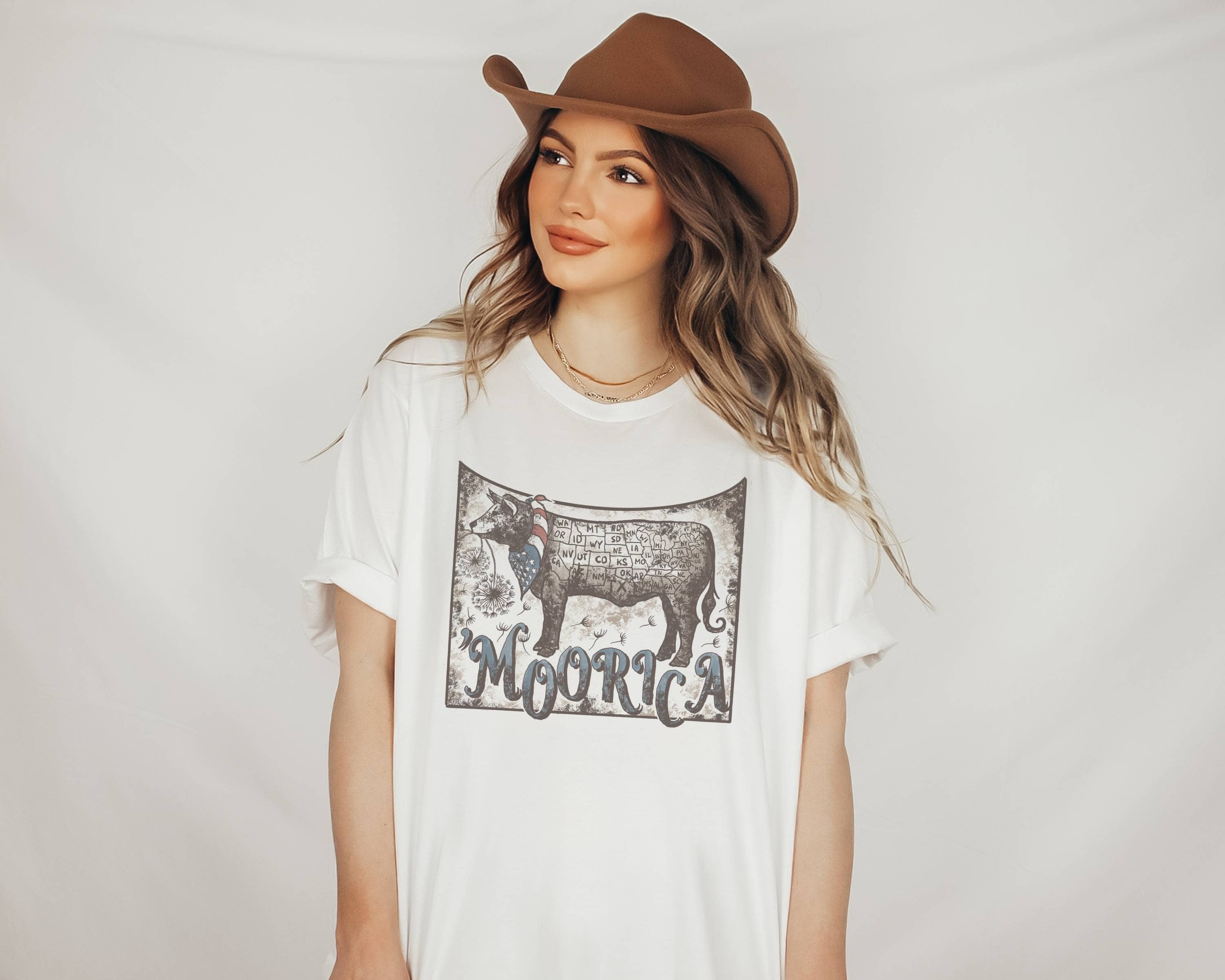 Moorica Patriotic Cow Usa - Adult & Kids T-Shirts, Sweatshirts & Hoodies apparel design preview 1