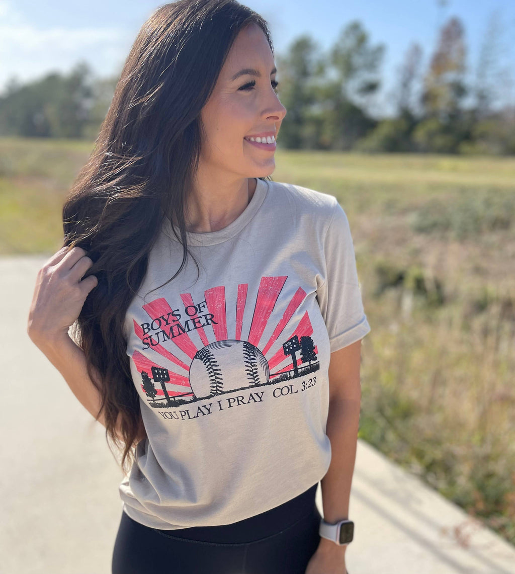 Boys of Summer Baseball Sport Mom Gameday - Adult & Kids T-Shirts, Sweatshirts & Hoodies apparel design preview 1