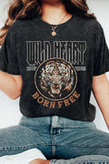Wild Heart Born Free Tiger Mineral Graphic - Adult & Kids T-Shirts, Sweatshirts & Hoodies apparel design preview 1