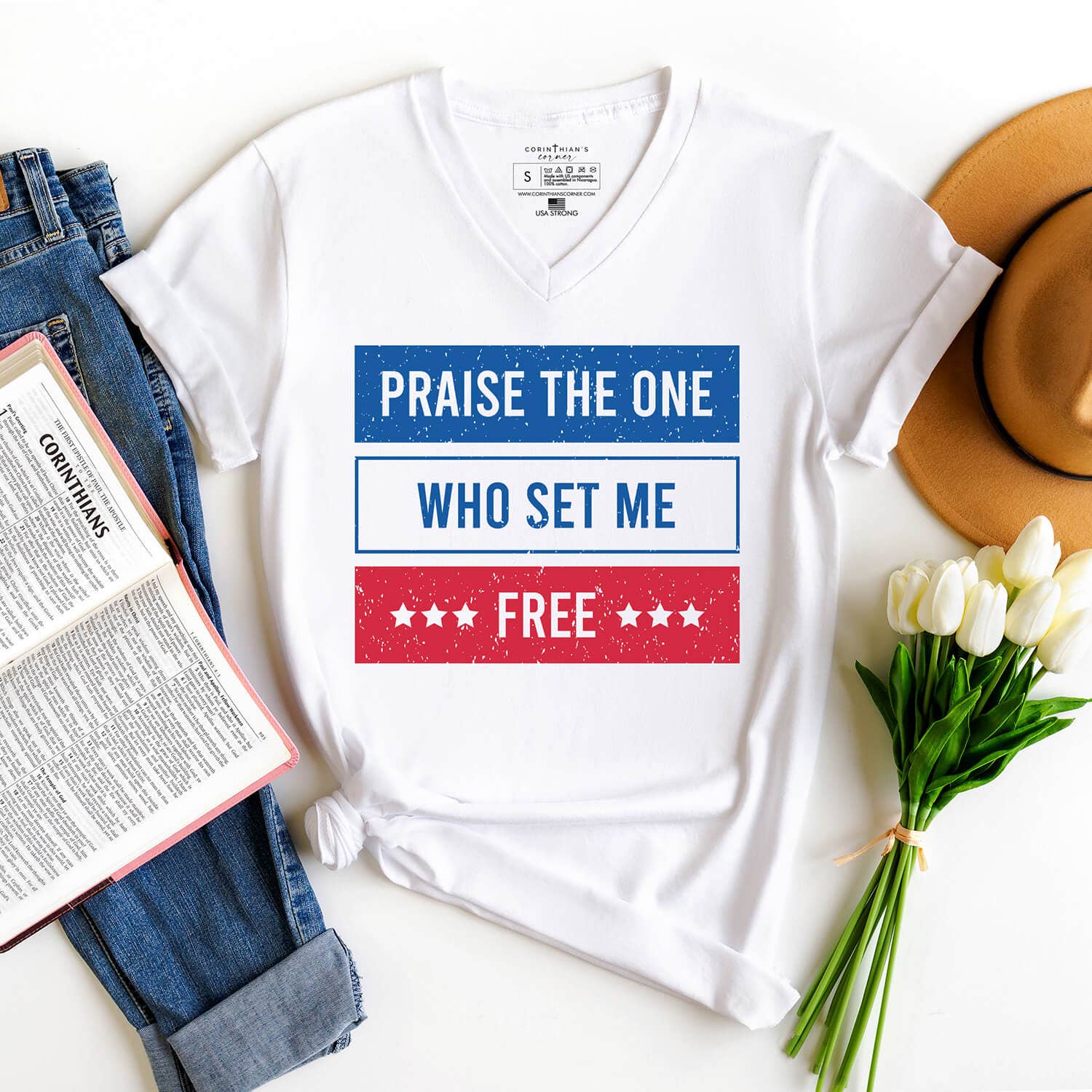 Praise the One V-Neck - Adult & Kids T-Shirts, Sweatshirts & Hoodies apparel design preview 1