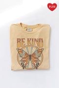Be Kind Graphic Plus Size Mineral Washed Top - Adult & Kids T-Shirts, Sweatshirts & Hoodies apparel design preview 1