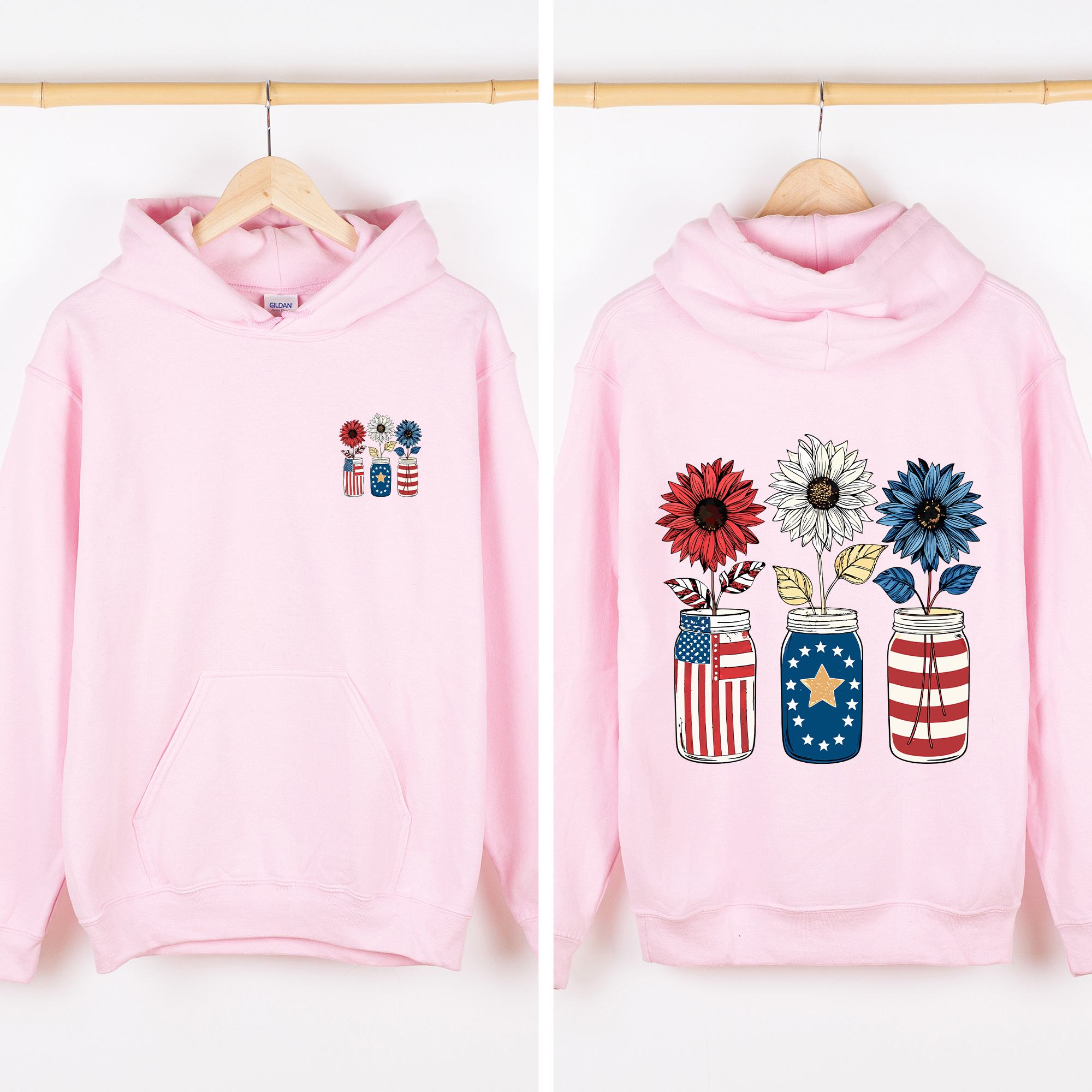American Jars, USA, Us Flag 4th of July Patriotic - Adult & Kids T-Shirts, Sweatshirts & Hoodies apparel design preview 1