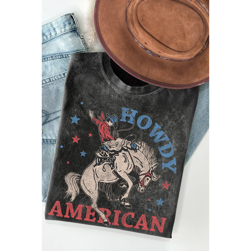 Howdy American Mineral Wash - Adult & Kids T-Shirts, Sweatshirts & Hoodies apparel design preview 1