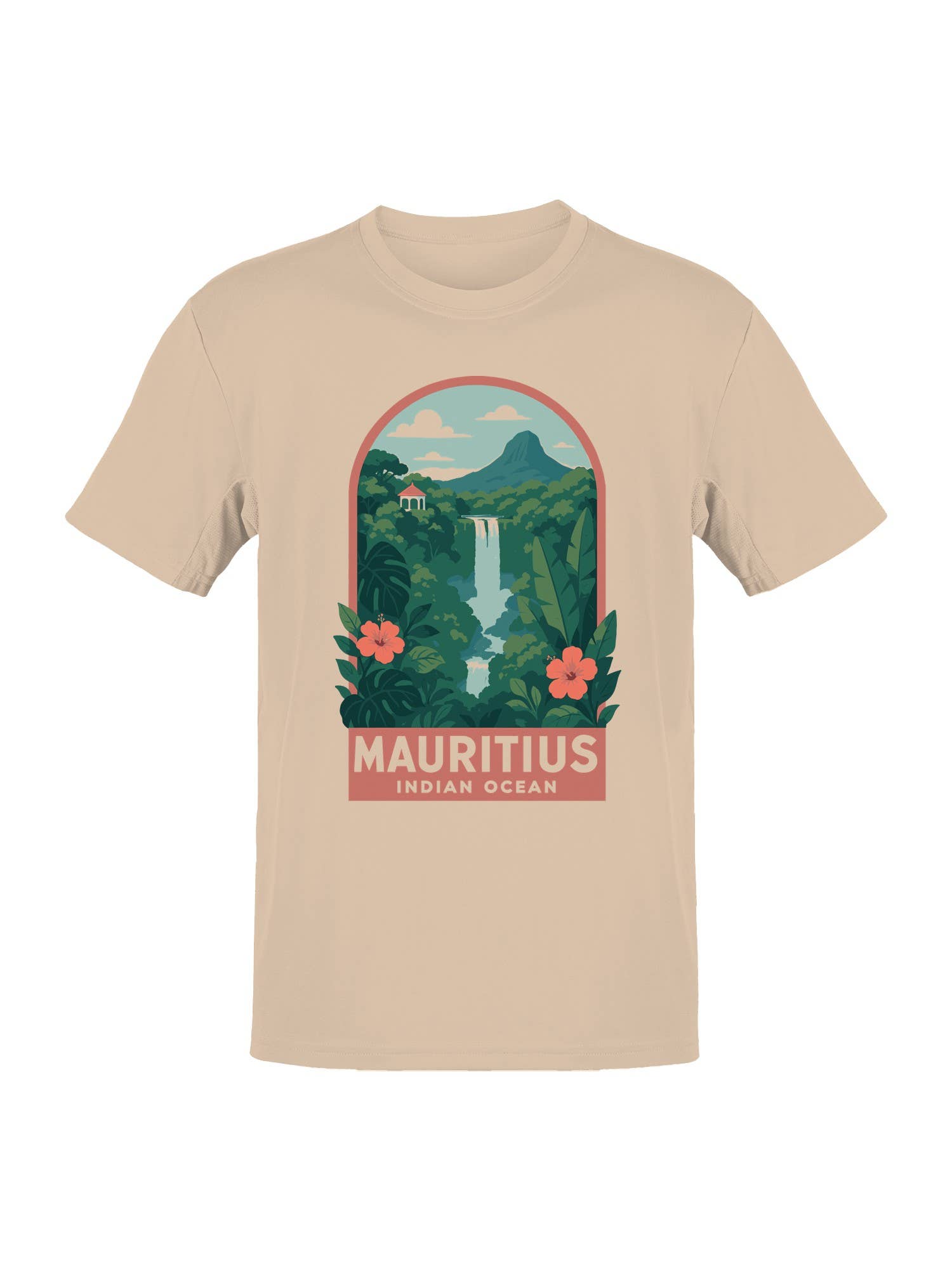 Mauritius Waterfall Paradise Art Men's - Adult & Kids T-Shirts, Sweatshirts & Hoodies apparel design preview 1
