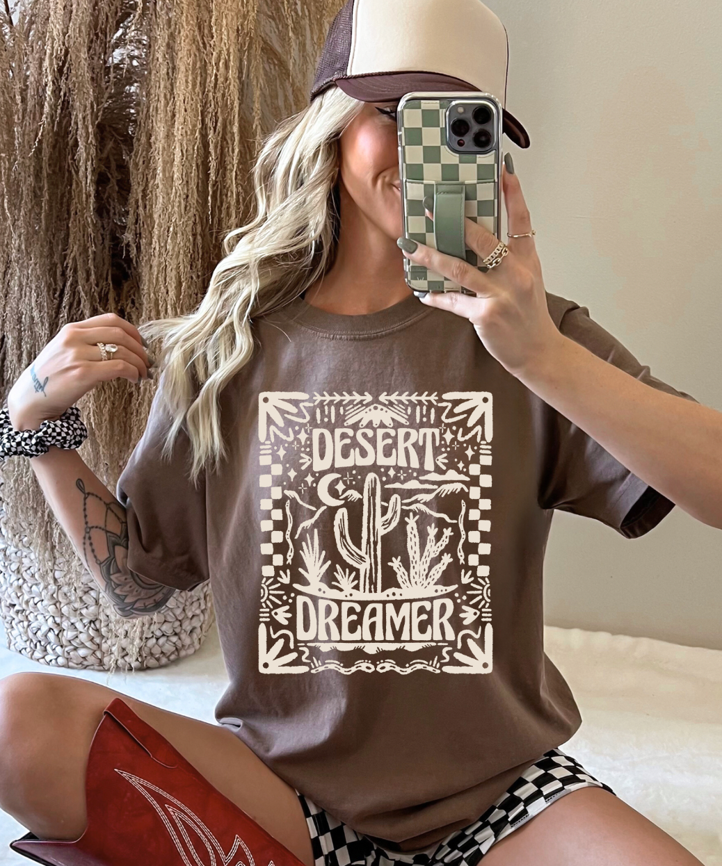 Desert Dreamer Comfort Color Espresso - Adult & Kids T-Shirts, Sweatshirts & Hoodies apparel design preview 1