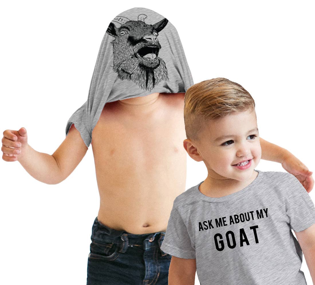 Ask Me About My Goat Flip Toddler - Adult & Kids T-Shirts, Sweatshirts & Hoodies apparel design preview 1