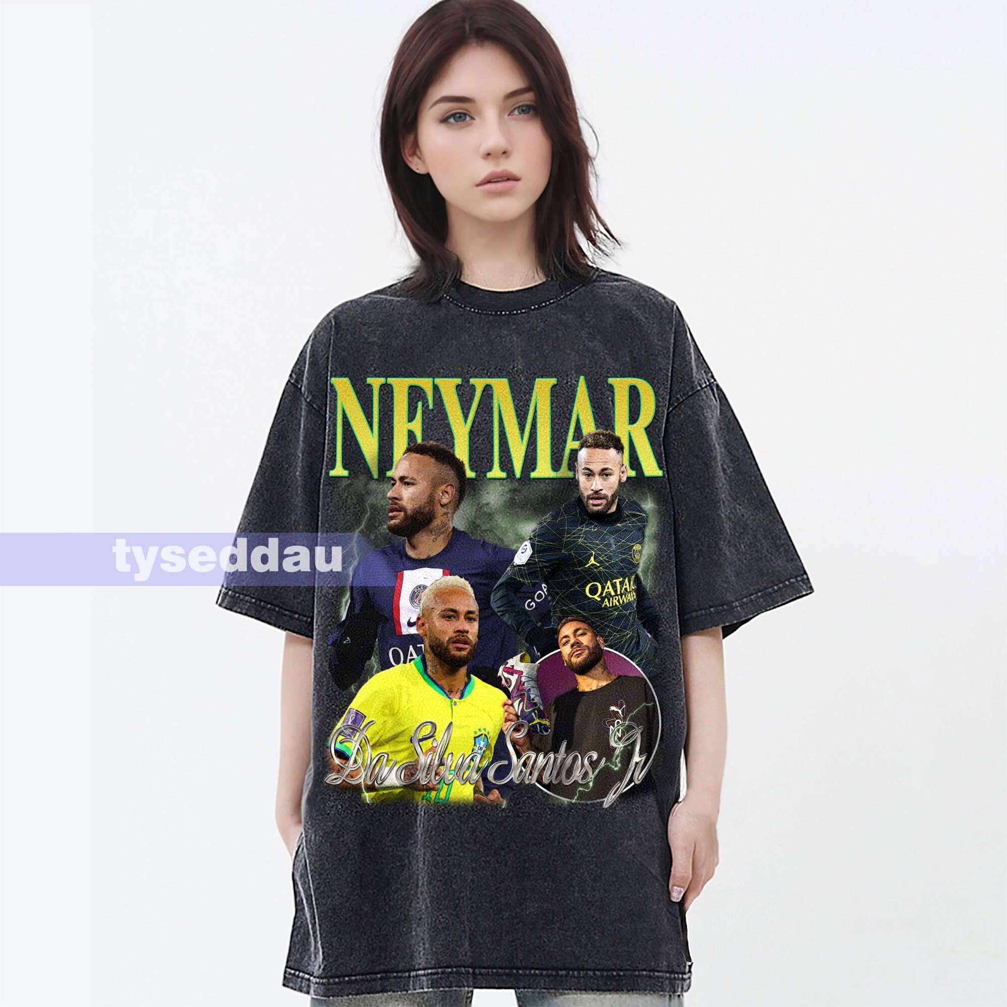 Neymar Vintage Graphic Unisex Forward - Adult & Kids T-Shirts, Sweatshirts & Hoodies apparel design preview 1
