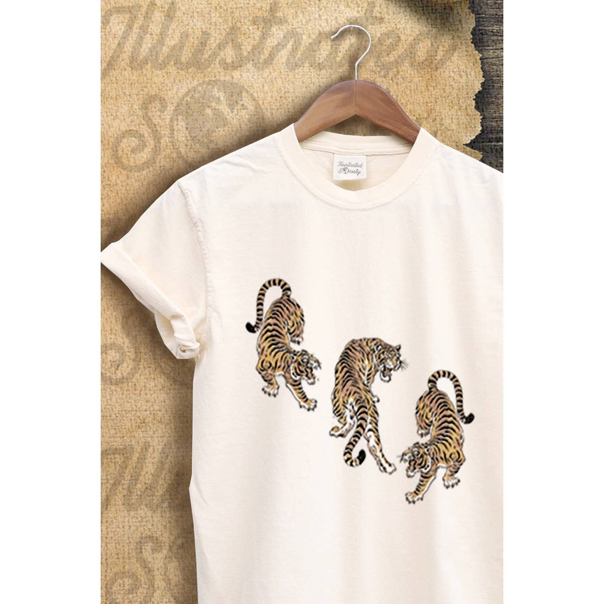 Three Tigers Vintage Graphic - Adult & Kids T-Shirts, Sweatshirts & Hoodies apparel design preview 1