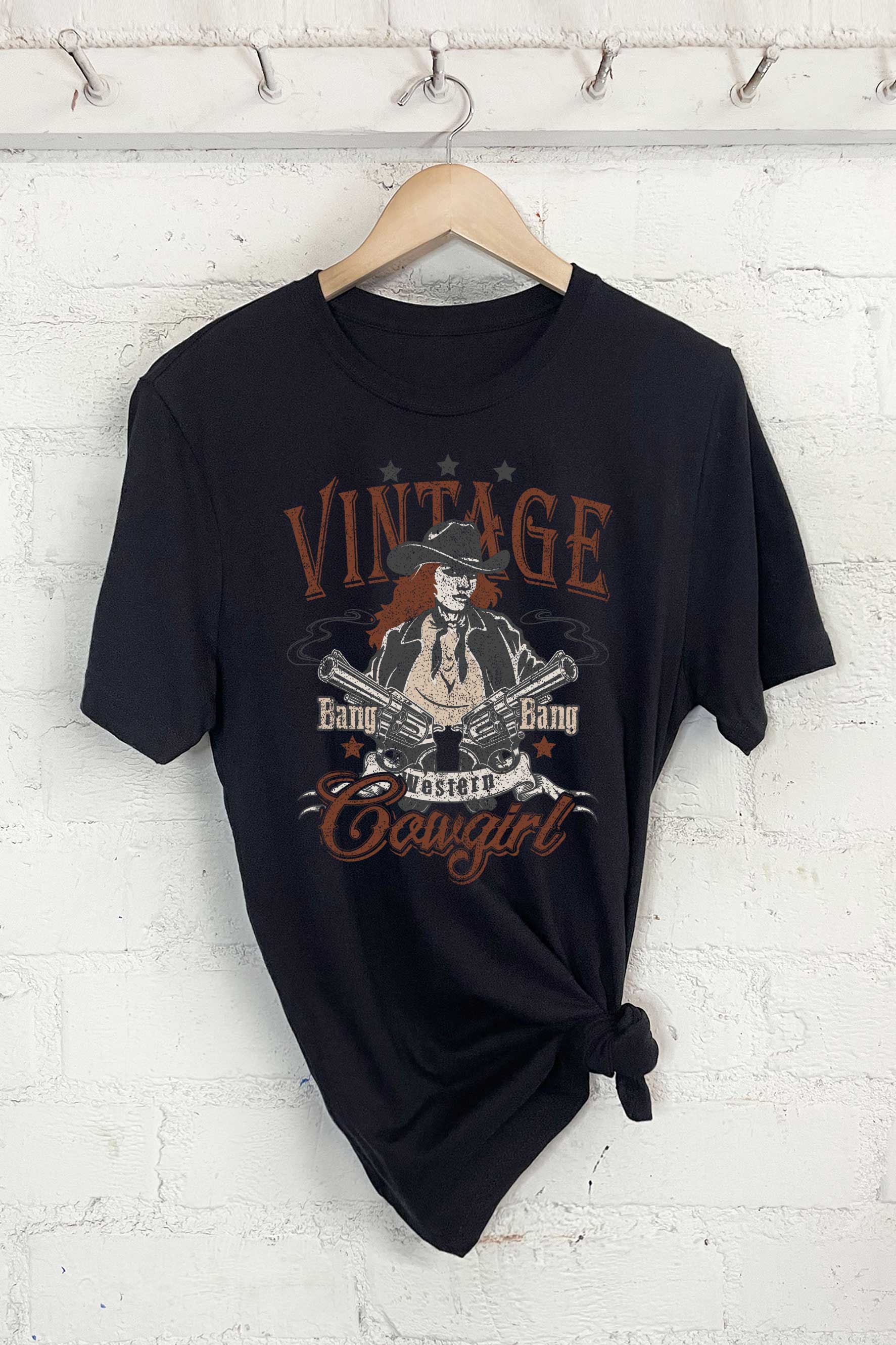 Vintage Bang Western Girl - Adult & Kids T-Shirts, Sweatshirts & Hoodies apparel design preview 1