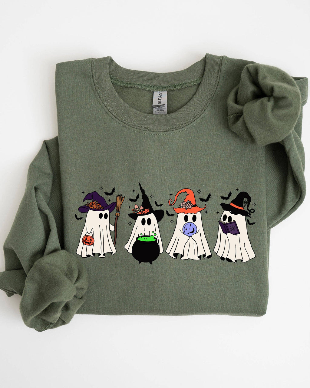 Cute Halloween Ghosts Skeleton Autumn - Adult & Kids T-Shirts, Sweatshirts & Hoodies apparel design preview 1