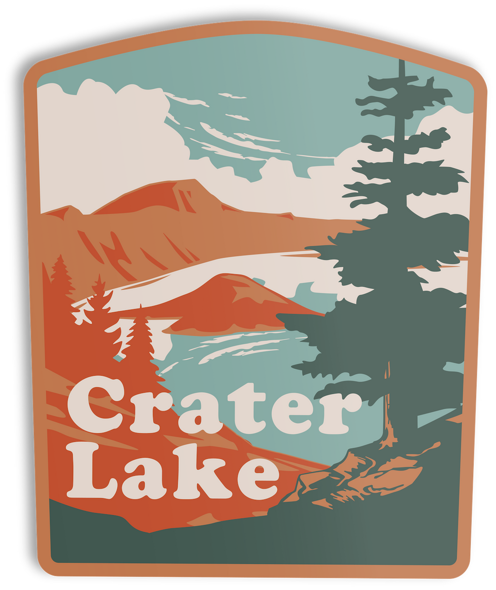 Crater Lake National Park Sticker - Adult & Kids T-Shirts, Sweatshirts & Hoodies apparel design preview 1