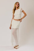 Ruched Asymmetrical Drop Waist Lace Midi Skirt - Adult & Kids T-Shirts, Sweatshirts & Hoodies apparel design preview 1