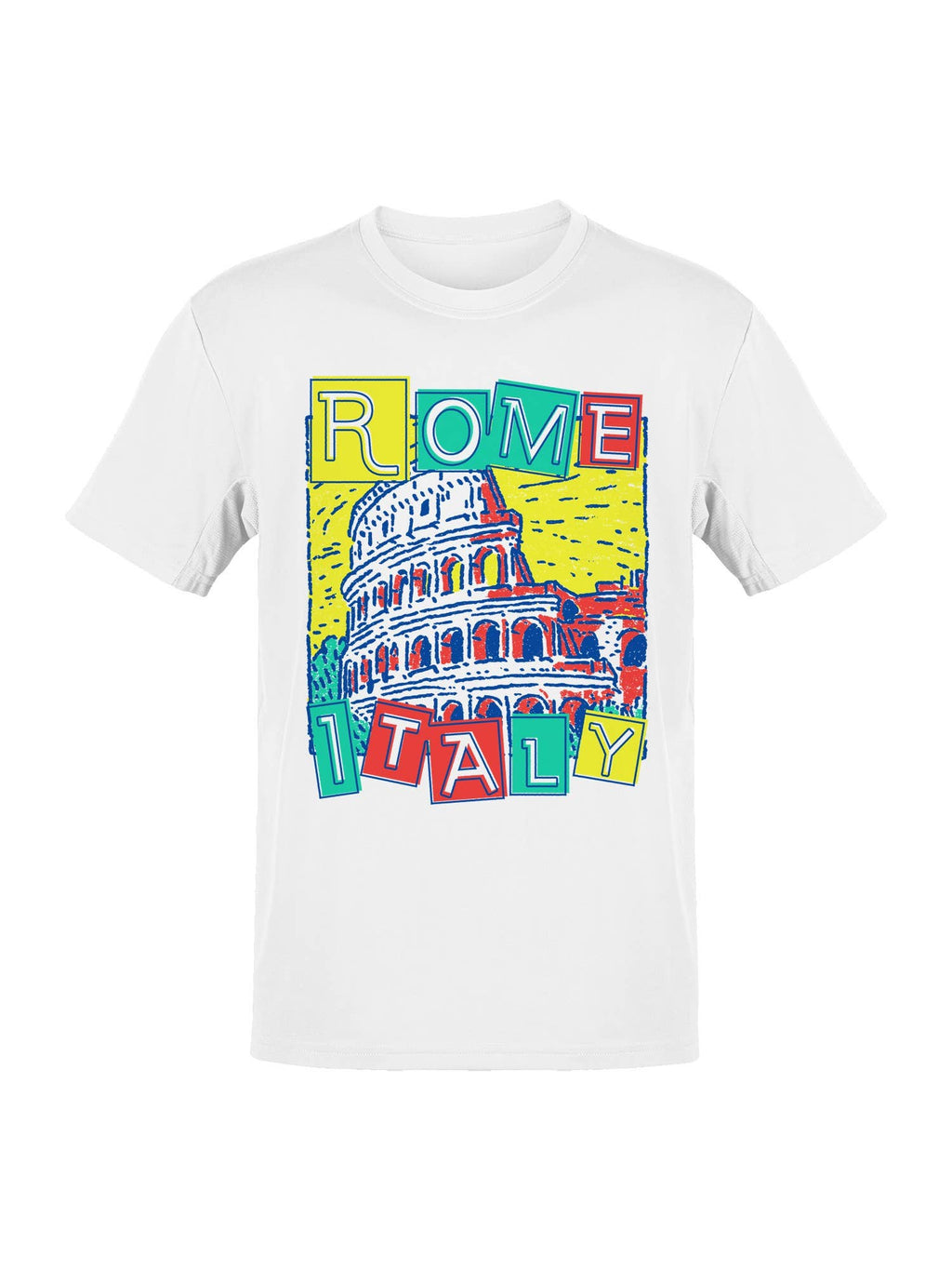 Rome Italy Vibrant Colosseum Art Men's - Adult & Kids T-Shirts, Sweatshirts & Hoodies apparel design preview 1