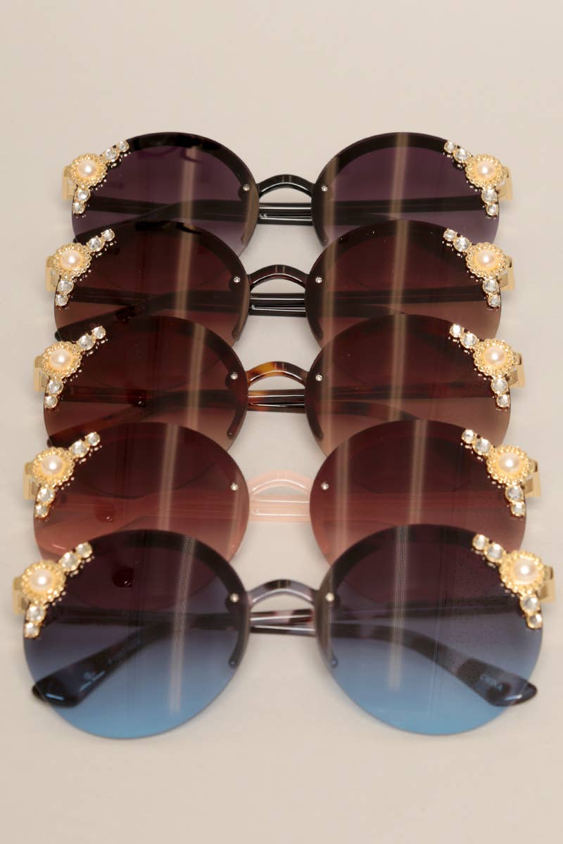 Women's Rimless Rhinestone Detail Sunglasses - Adult & Kids T-Shirts, Sweatshirts & Hoodies apparel design preview 1